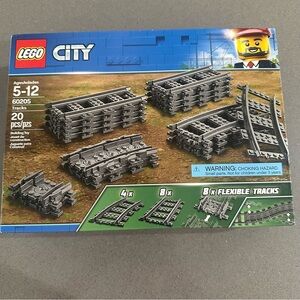 LEGO City 60205 Tracks | Retired Train Track Expansion Set (20 pcs) | New Sealed